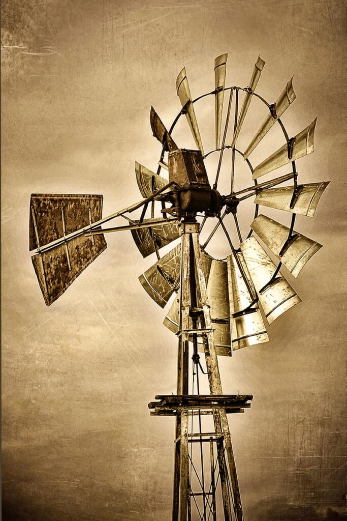 Cimarron River Windmill Coyle, OK