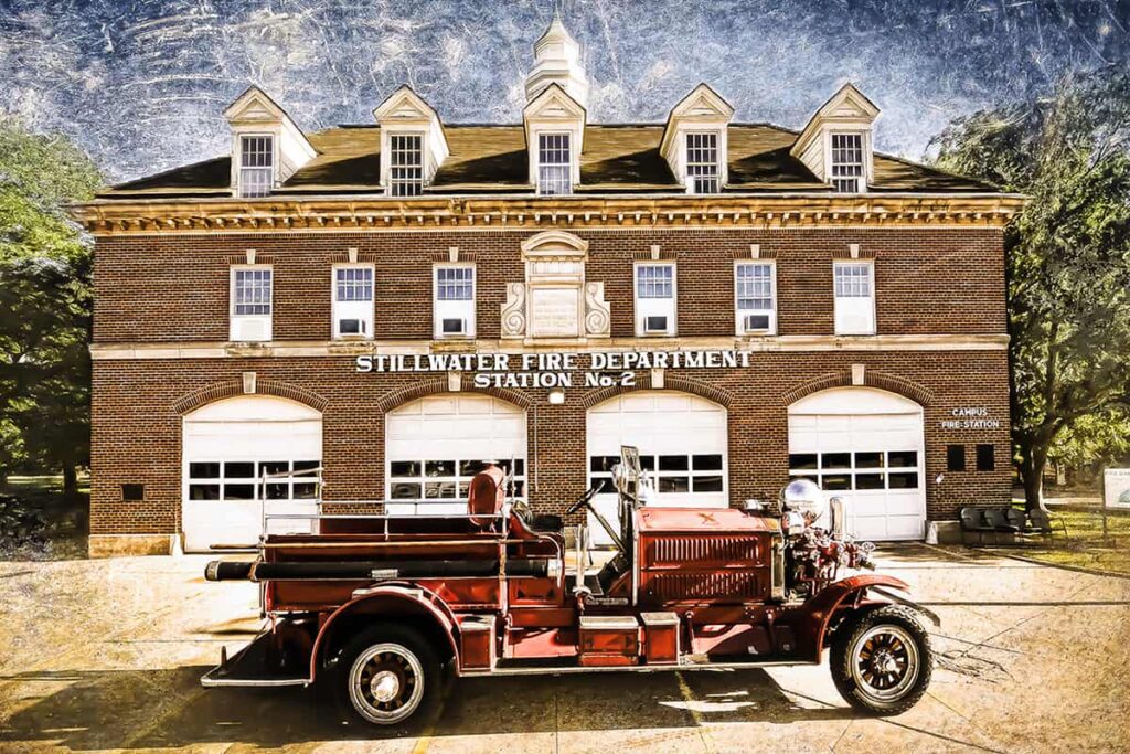 Stillwater, OK Firehouse #2 & Antique Fire Truck